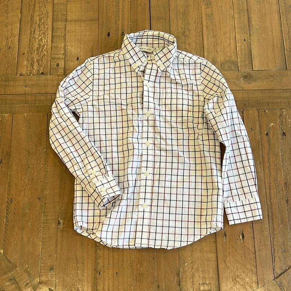 Janie and jack plaid button down shirt